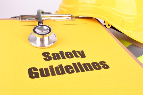 Safety guidelines illustration with a stethoscope
